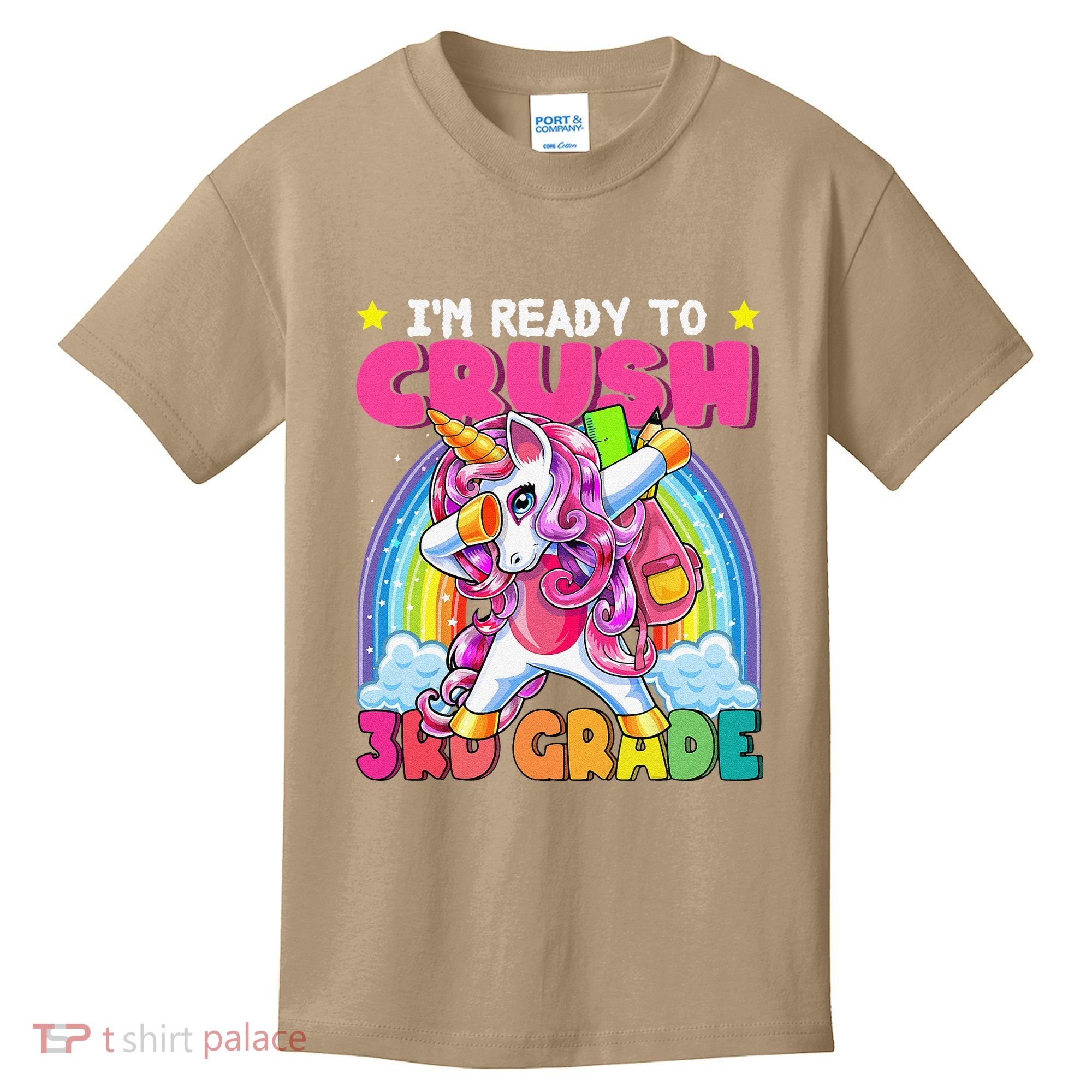 Crush 3rd Grade Dabbing Unicorn Back To School Gift Kids T-Shirt