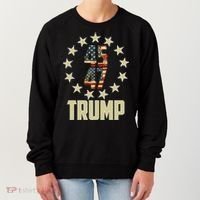 Classic 45 47 Trump American Flag Women's Sweatshirt thumb 0