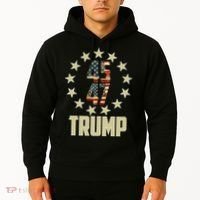Classic 45 47 Trump American Flag Hoodie thumb 2
