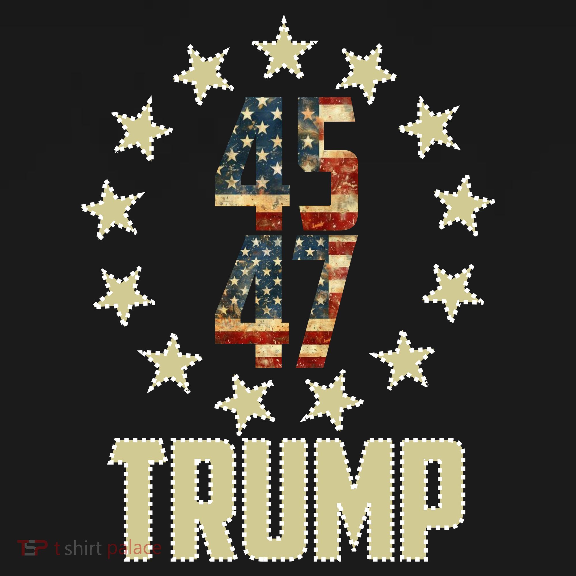 Classic 45 47 Trump American Flag Sweatshirt