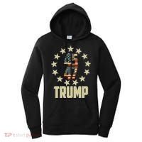 Classic 45 47 Trump American Flag Women's Hoodie thumb 0