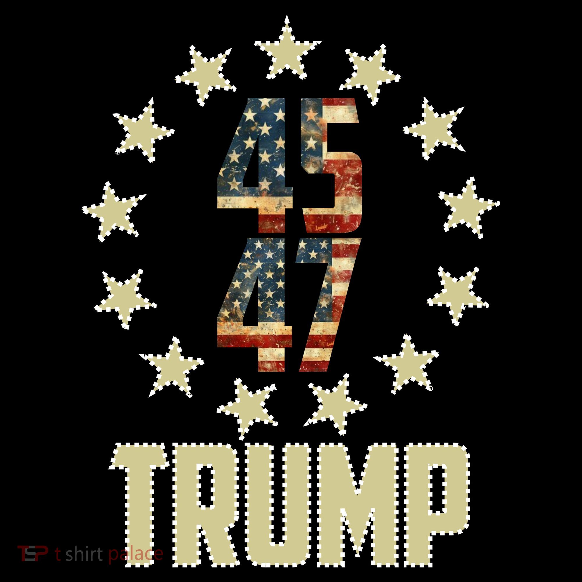 Classic 45 47 Trump American Flag Women's Hoodie