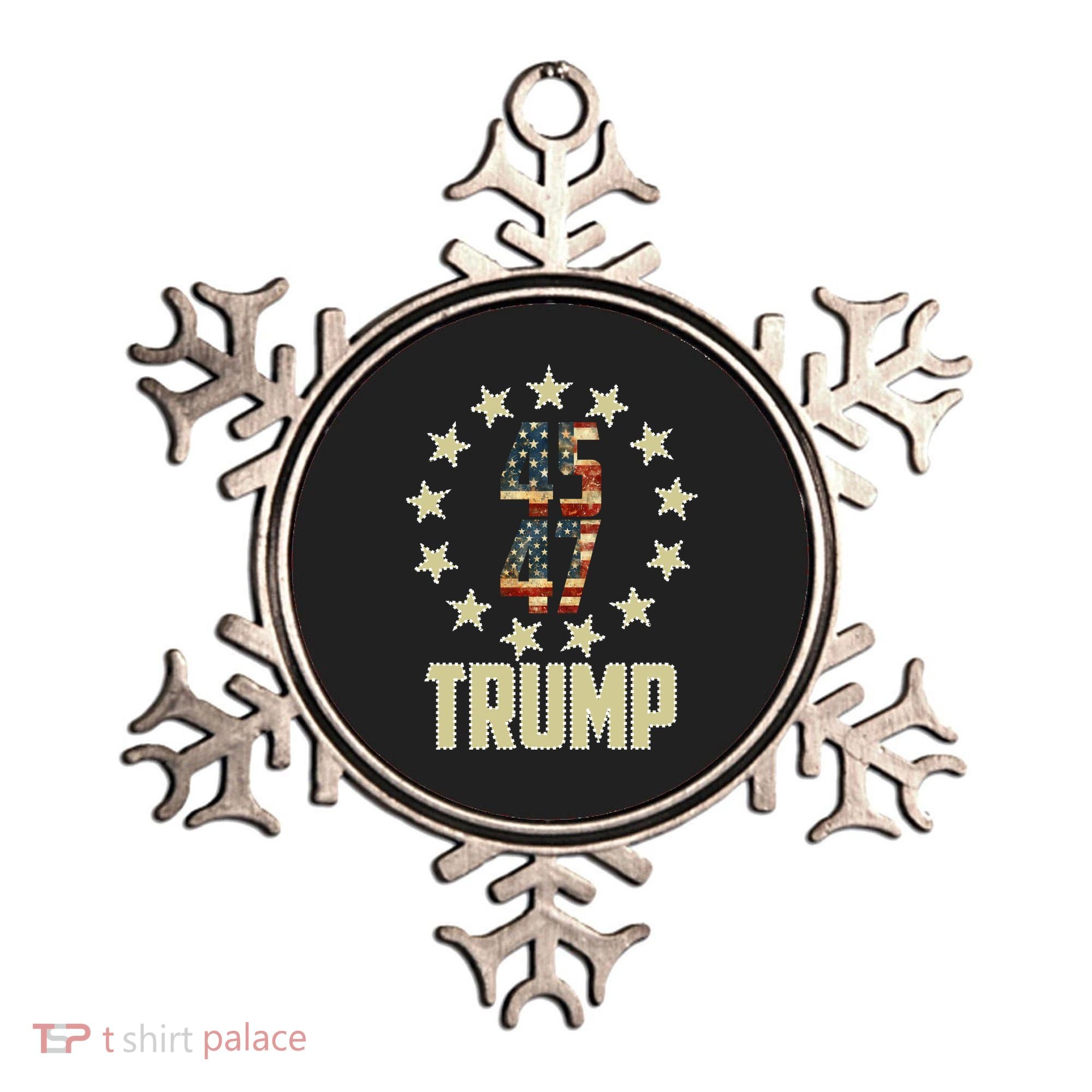 Classic 45 47 Trump American Flag Ornament