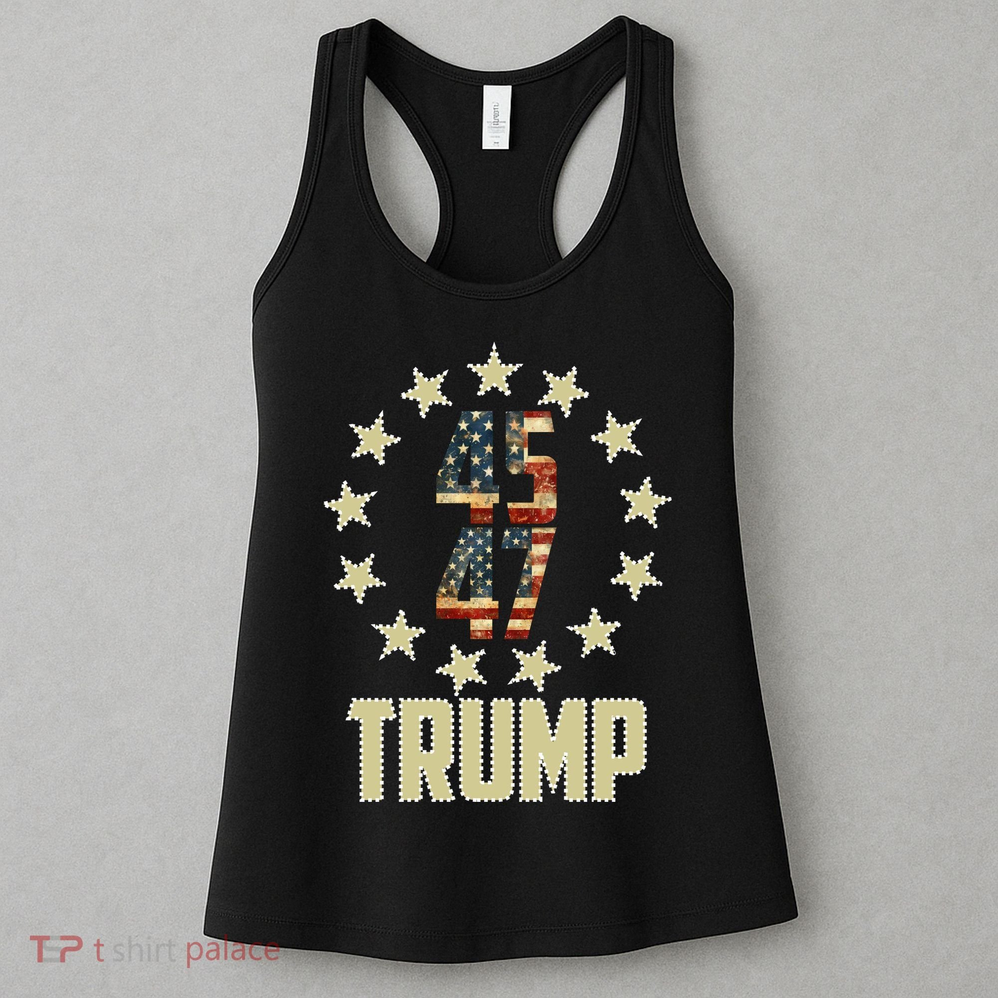 Classic 45 47 Trump American Flag Women's Tank Top