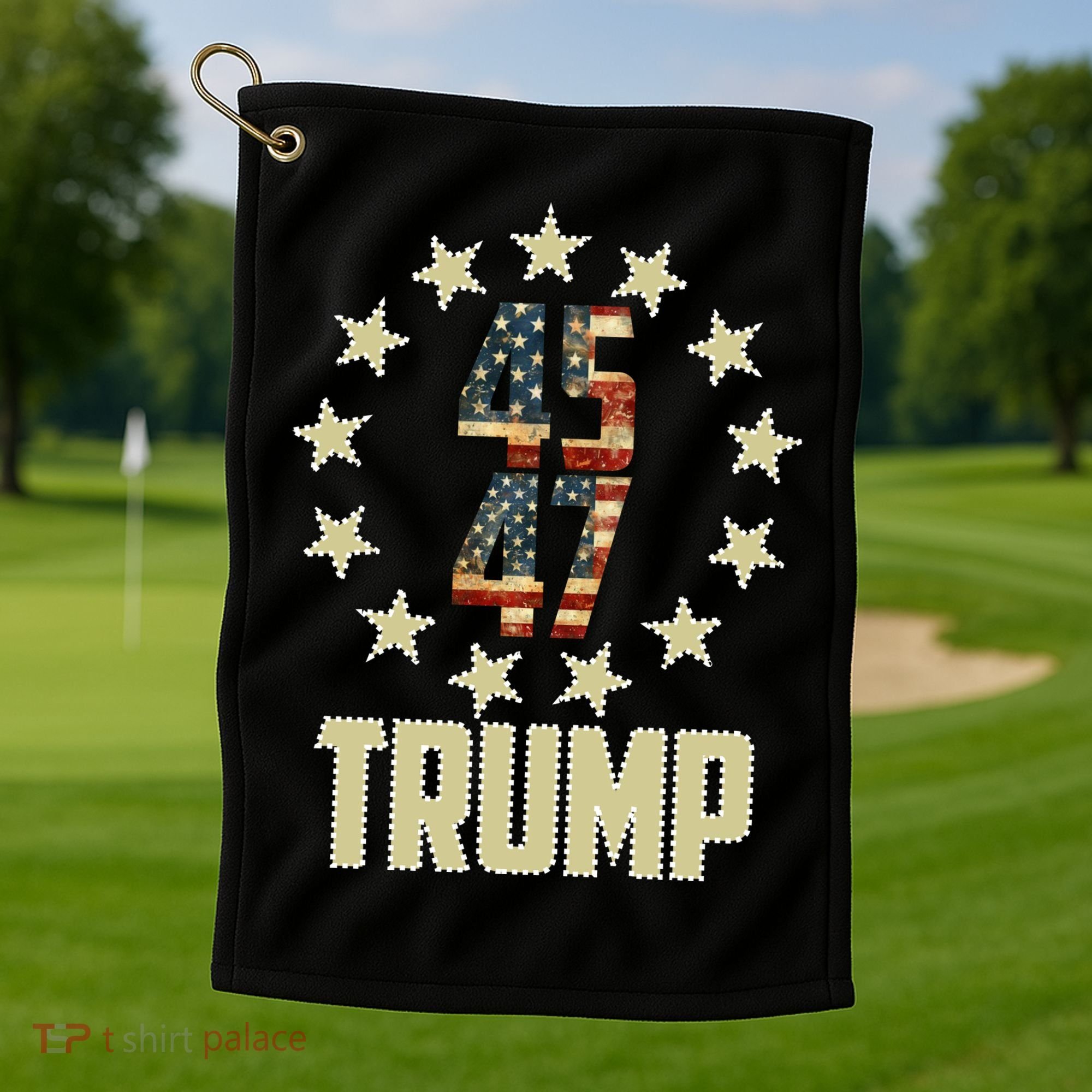 Classic 45 47 Trump American Flag Golf Towel