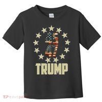Classic 45 47 Trump American Flag Toddler T-Shirt thumb 0