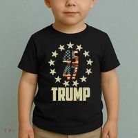 Classic 45 47 Trump American Flag Toddler T-Shirt thumb 2