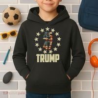Classic 45 47 Trump American Flag Kids Hoodie thumb 2