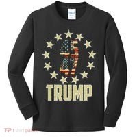 Classic 45 47 Trump American Flag Kids Long Sleeve Shirt thumb 0