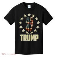 Classic 45 47 Trump American Flag Kids T-Shirt thumb 0