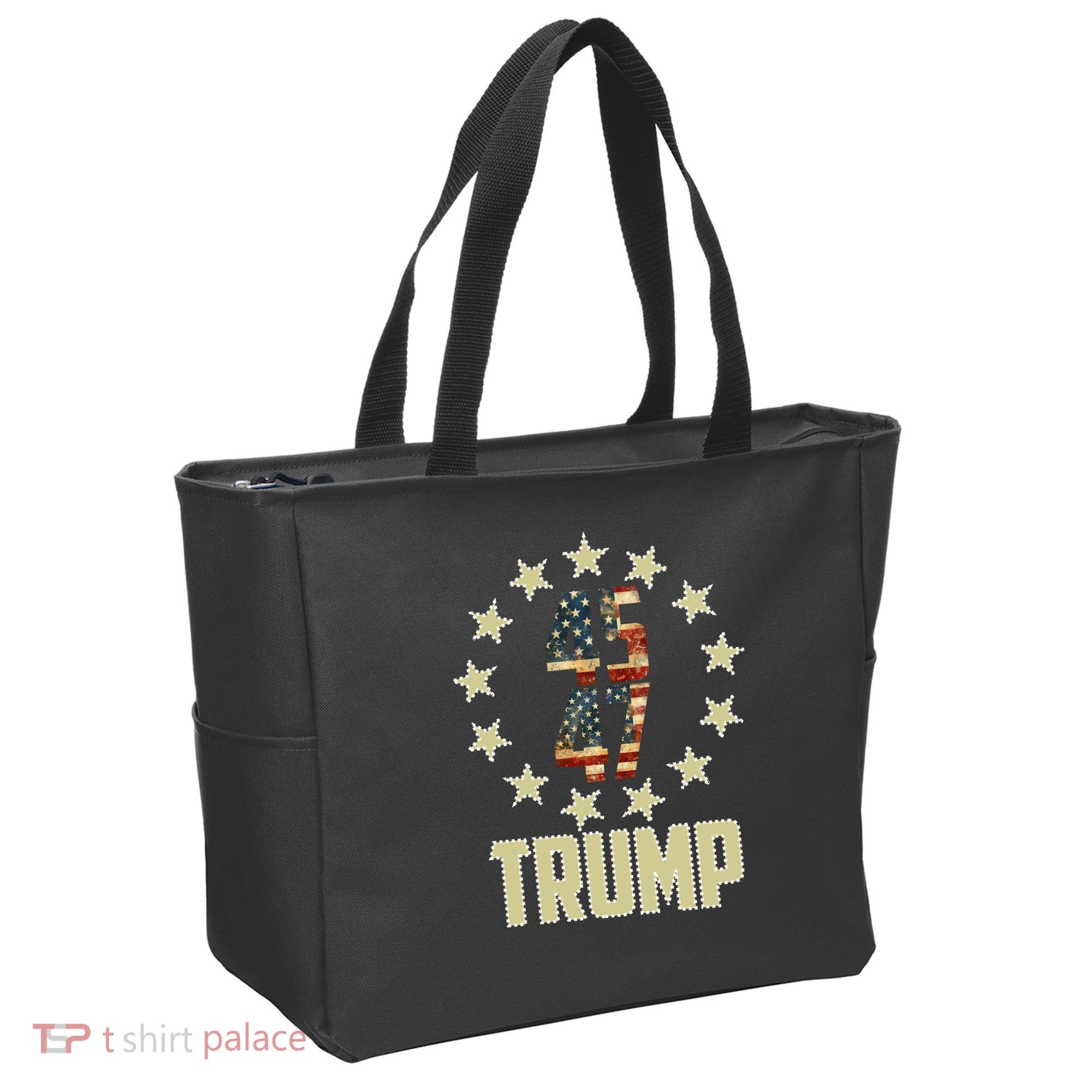 Classic 45 47 Trump American Flag Tote Bag