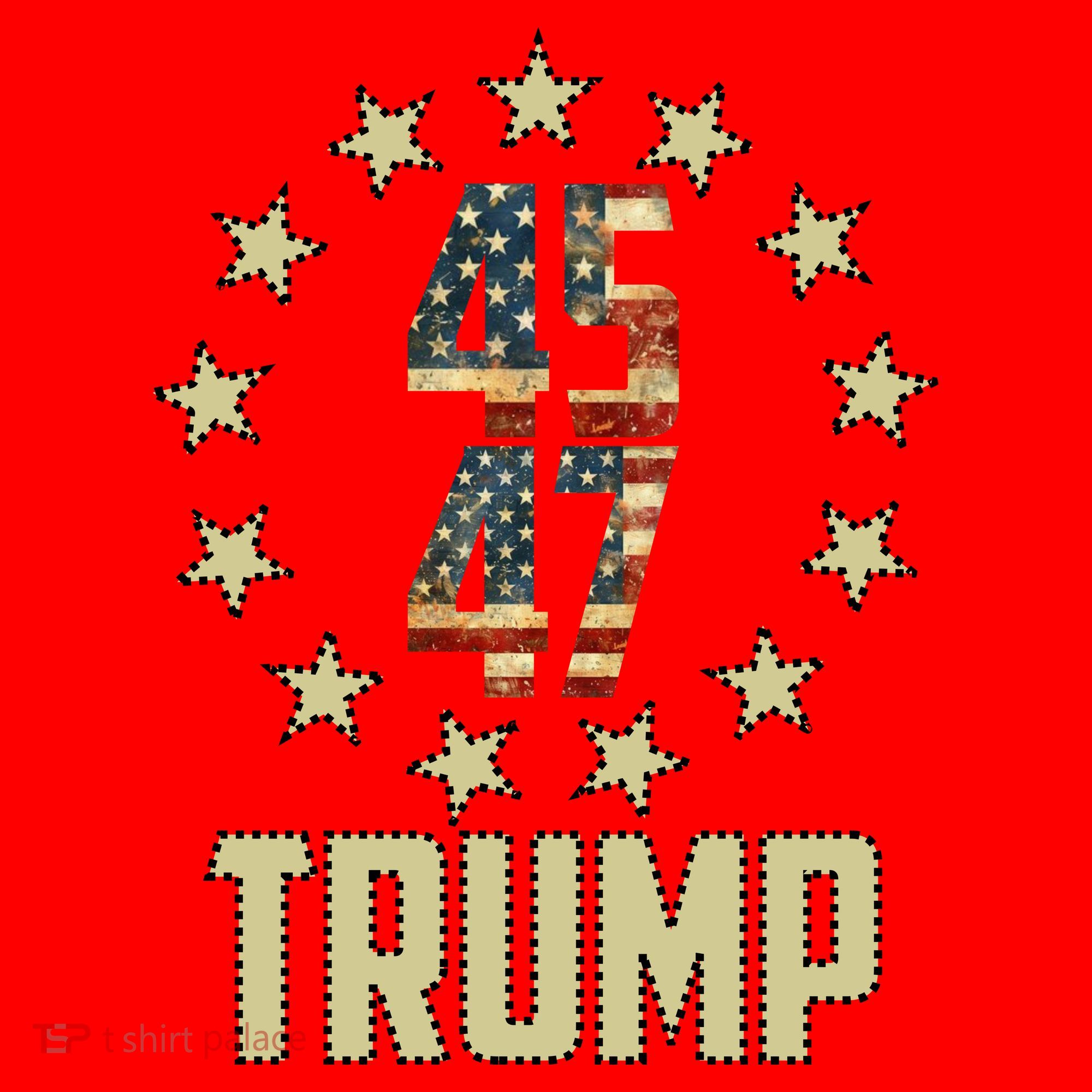 Classic 45 47 Trump American Flag Santa Hat