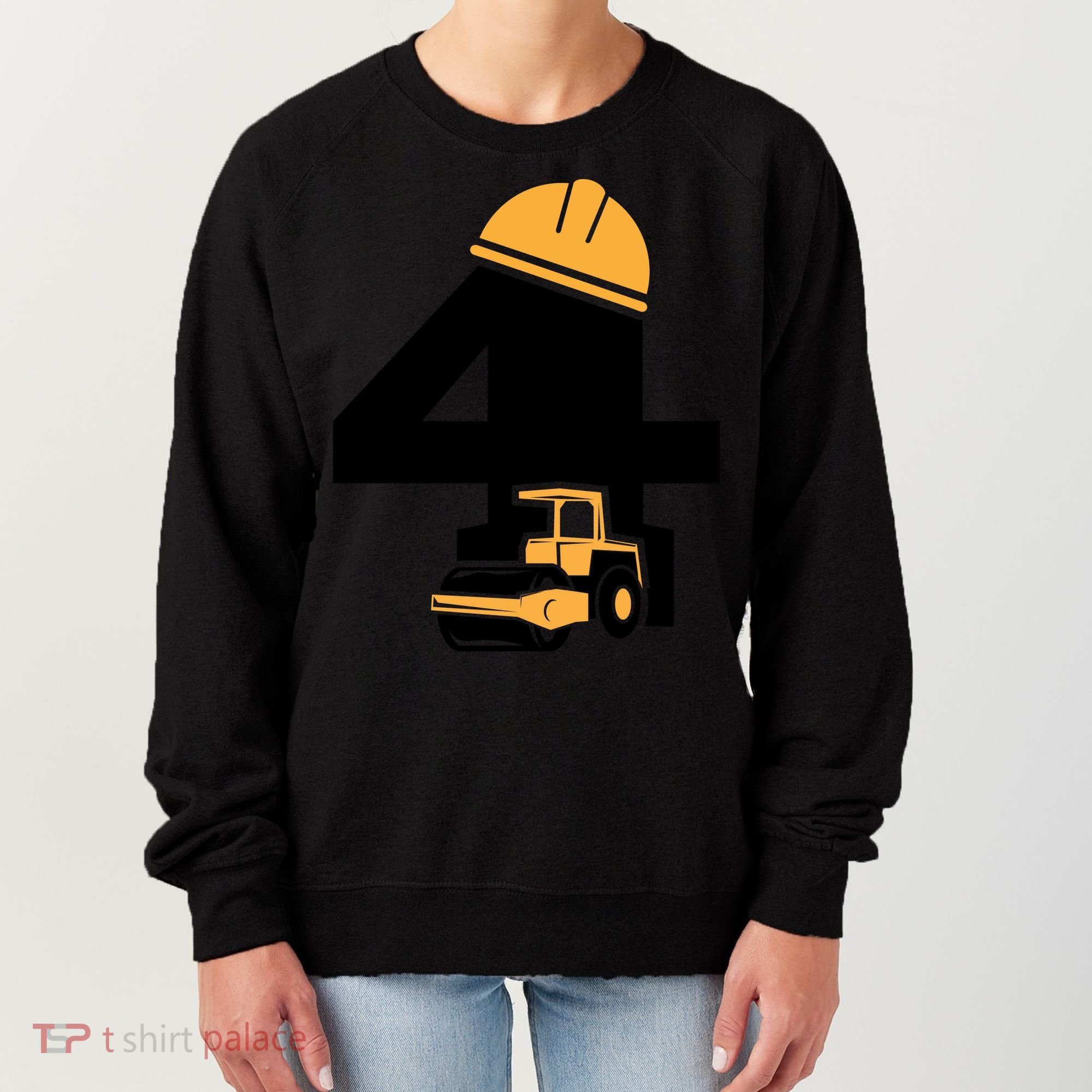  4th Birthday Construction Gift For Birthday Boy Women's Sweatshirt