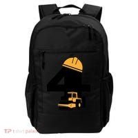  4th Birthday Construction Gift For Birthday Boy Backpack thumb 0