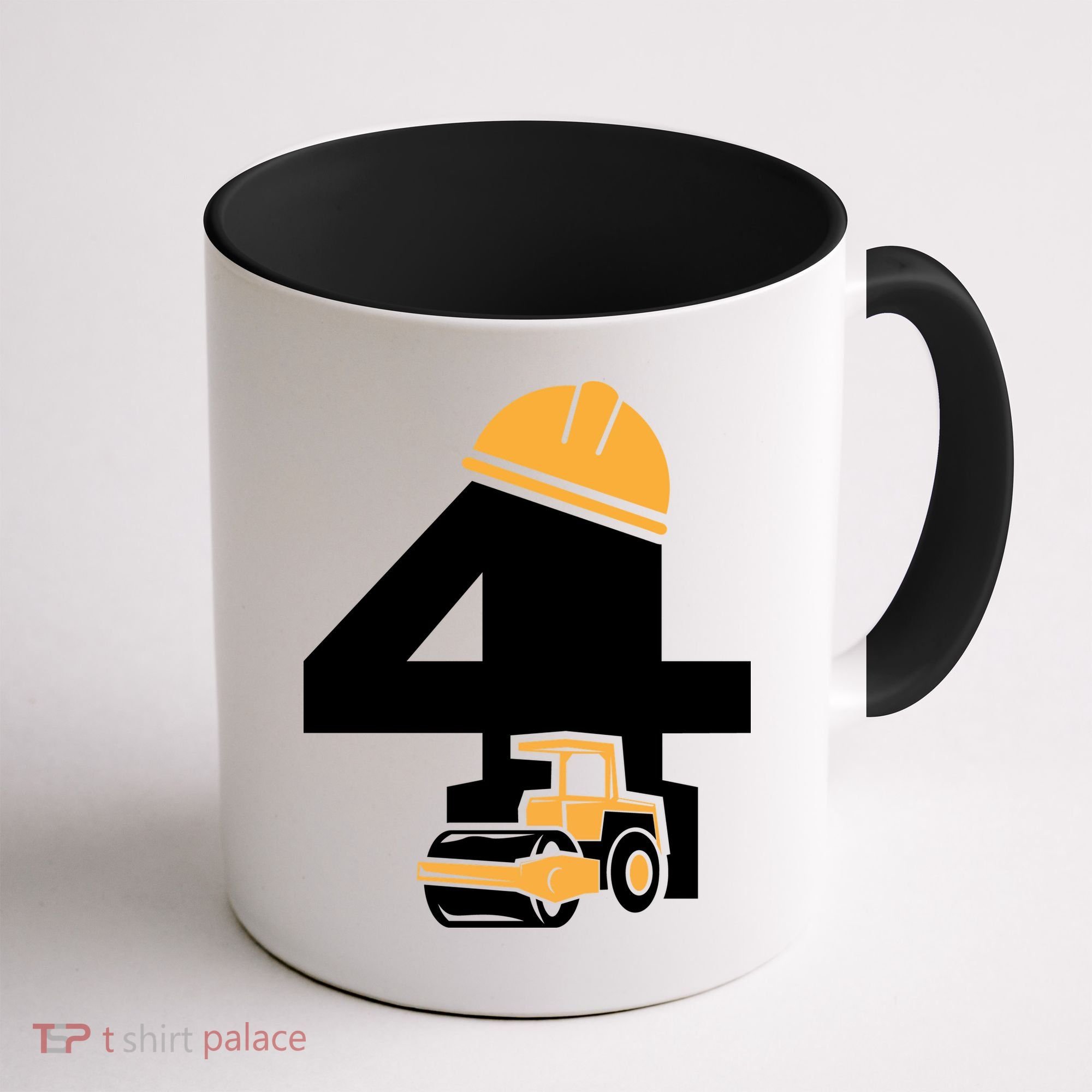  4th Birthday Construction Gift For Birthday Boy Coffee Mug