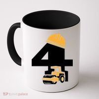  4th Birthday Construction Gift For Birthday Boy Coffee Mug thumb 0