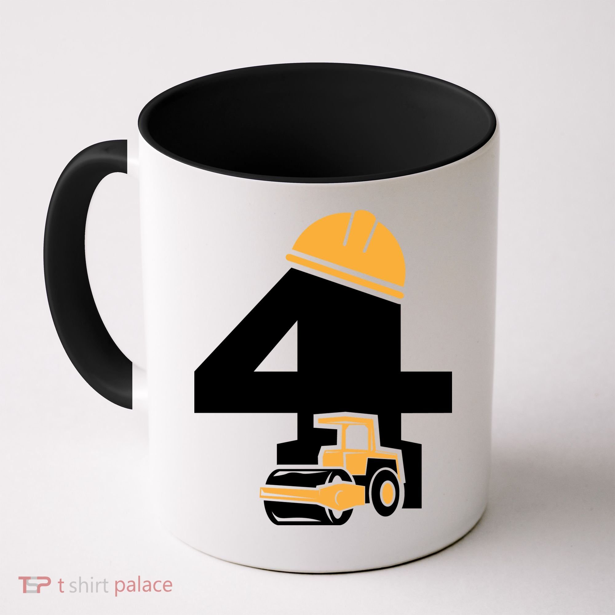  4th Birthday Construction Gift For Birthday Boy Coffee Mug
