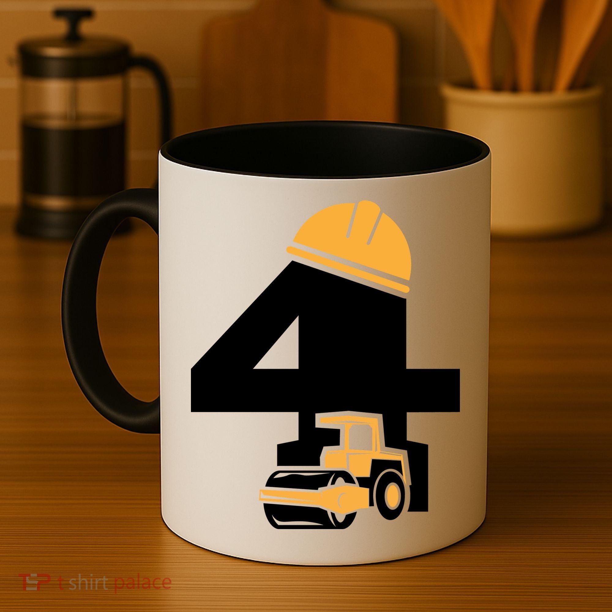  4th Birthday Construction Gift For Birthday Boy Coffee Mug
