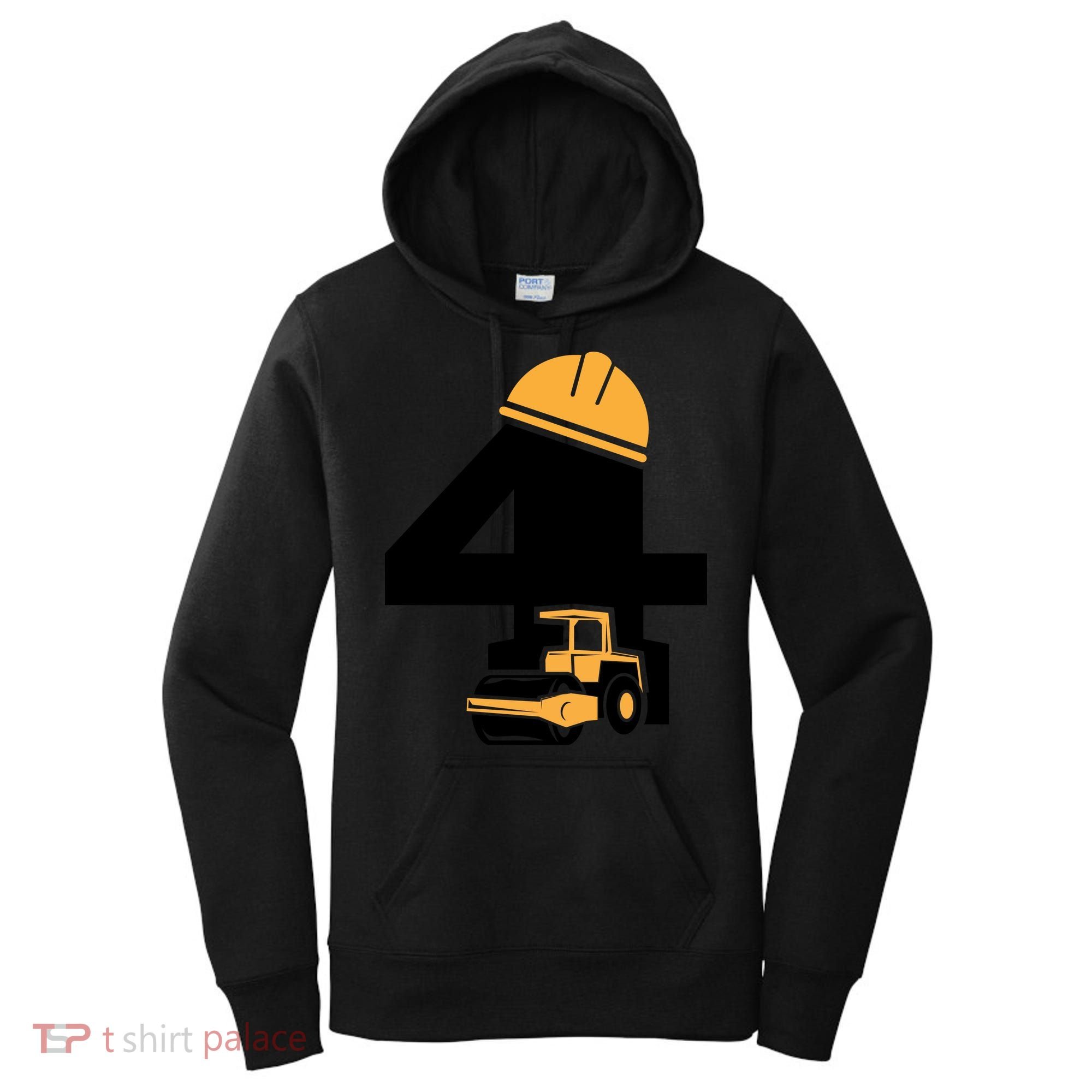  4th Birthday Construction Gift For Birthday Boy Women's Hoodie