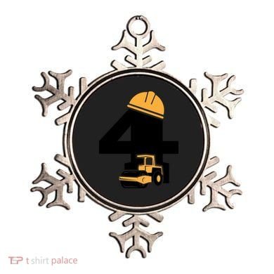  4th Birthday Construction Gift For Birthday Boy Ornament