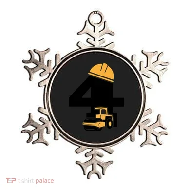  4th Birthday Construction Gift For Birthday Boy Ornament