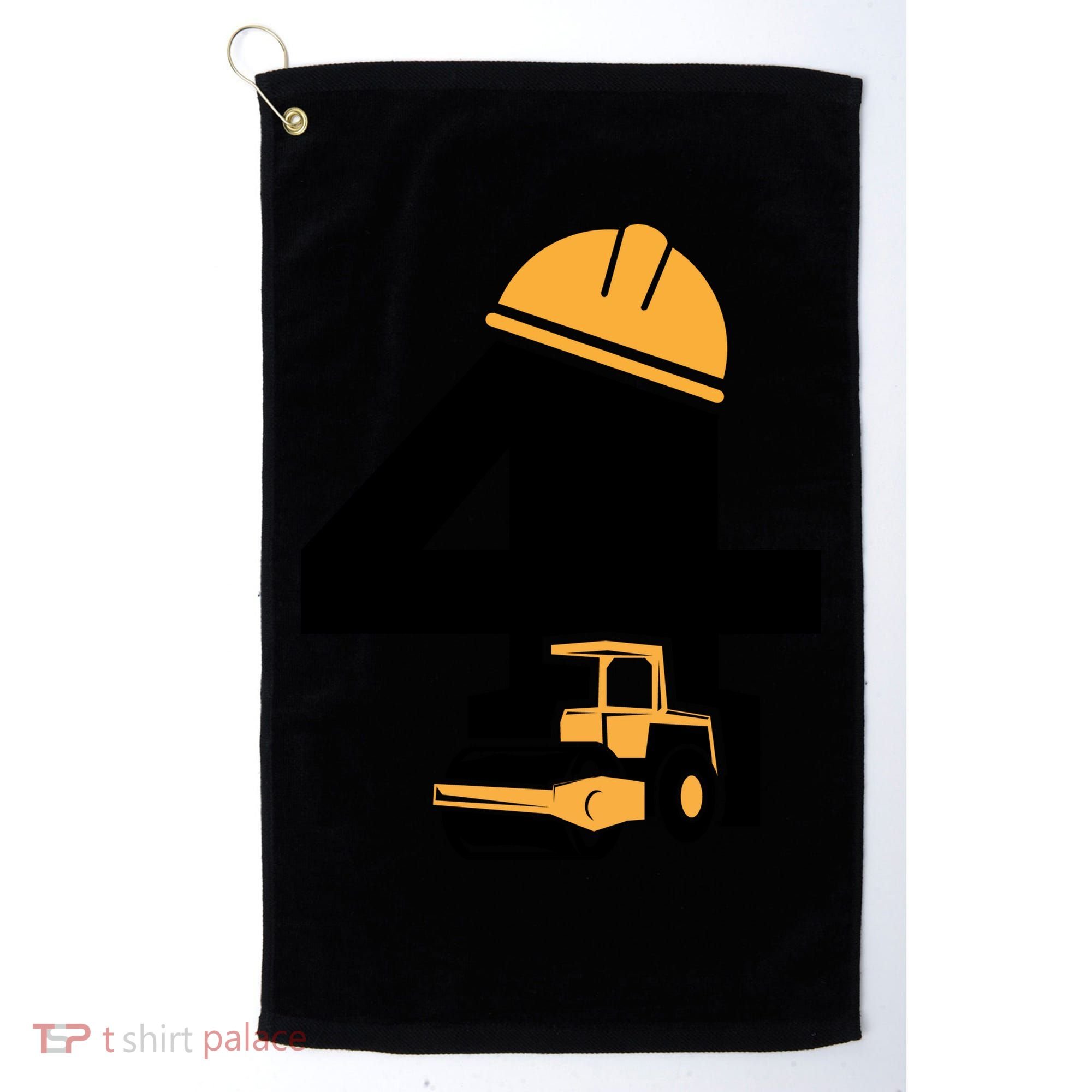  4th Birthday Construction Gift For Birthday Boy Golf Towel