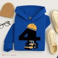  4th Birthday Construction Gift For Birthday Boy Hoodie thumb 4
