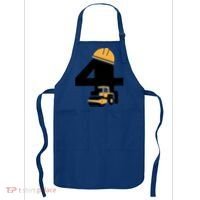  4th Birthday Construction Gift For Birthday Boy Apron thumb 0