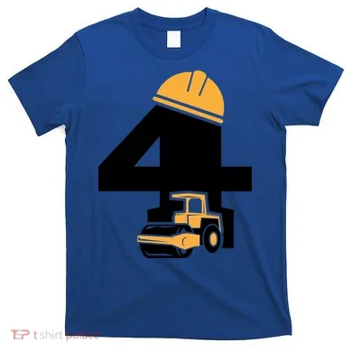  4th Birthday Construction Gift For Birthday Boy T-Shirt