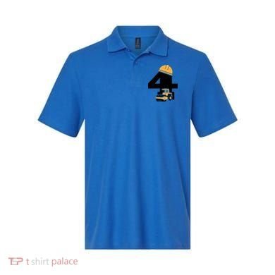  4th Birthday Construction Gift For Birthday Boy Polo