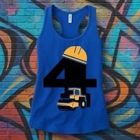  4th Birthday Construction Gift For Birthday Boy Women's Tank Top thumb 3