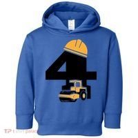  4th Birthday Construction Gift For Birthday Boy Toddler Hoodie thumb 0