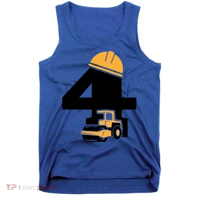  4th Birthday Construction Gift For Birthday Boy Tank Top