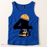  4th Birthday Construction Gift For Birthday Boy Tank Top thumb 2