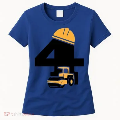  4th Birthday Construction Gift For Birthday Boy Women's T-Shirt