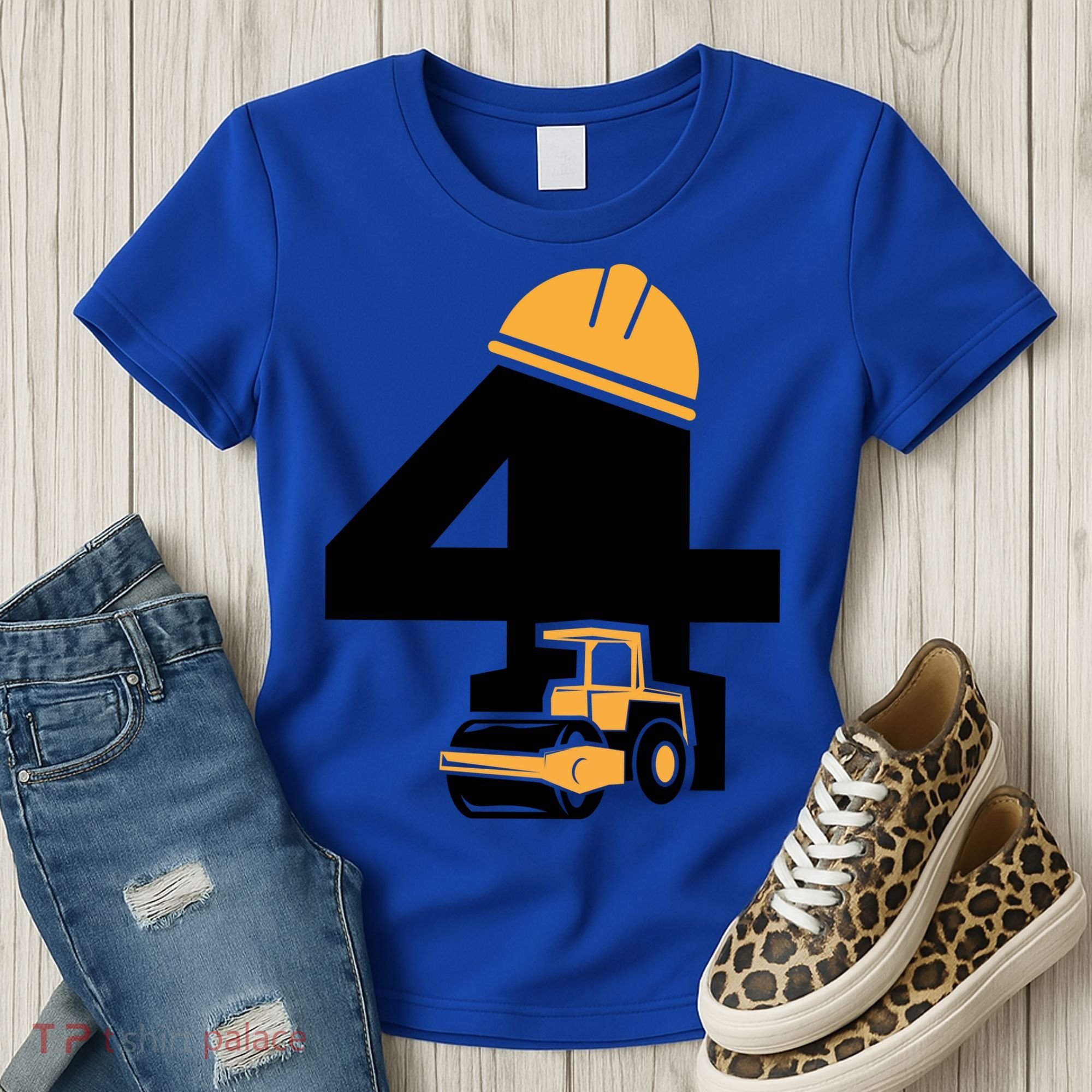  4th Birthday Construction Gift For Birthday Boy Women's T-Shirt