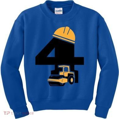  4th Birthday Construction Gift For Birthday Boy Kids Sweatshirt