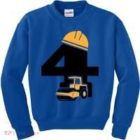  4th Birthday Construction Gift For Birthday Boy Kids Sweatshirt thumb 0