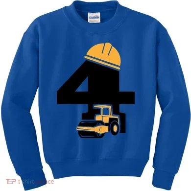  4th Birthday Construction Gift For Birthday Boy Kids Sweatshirt