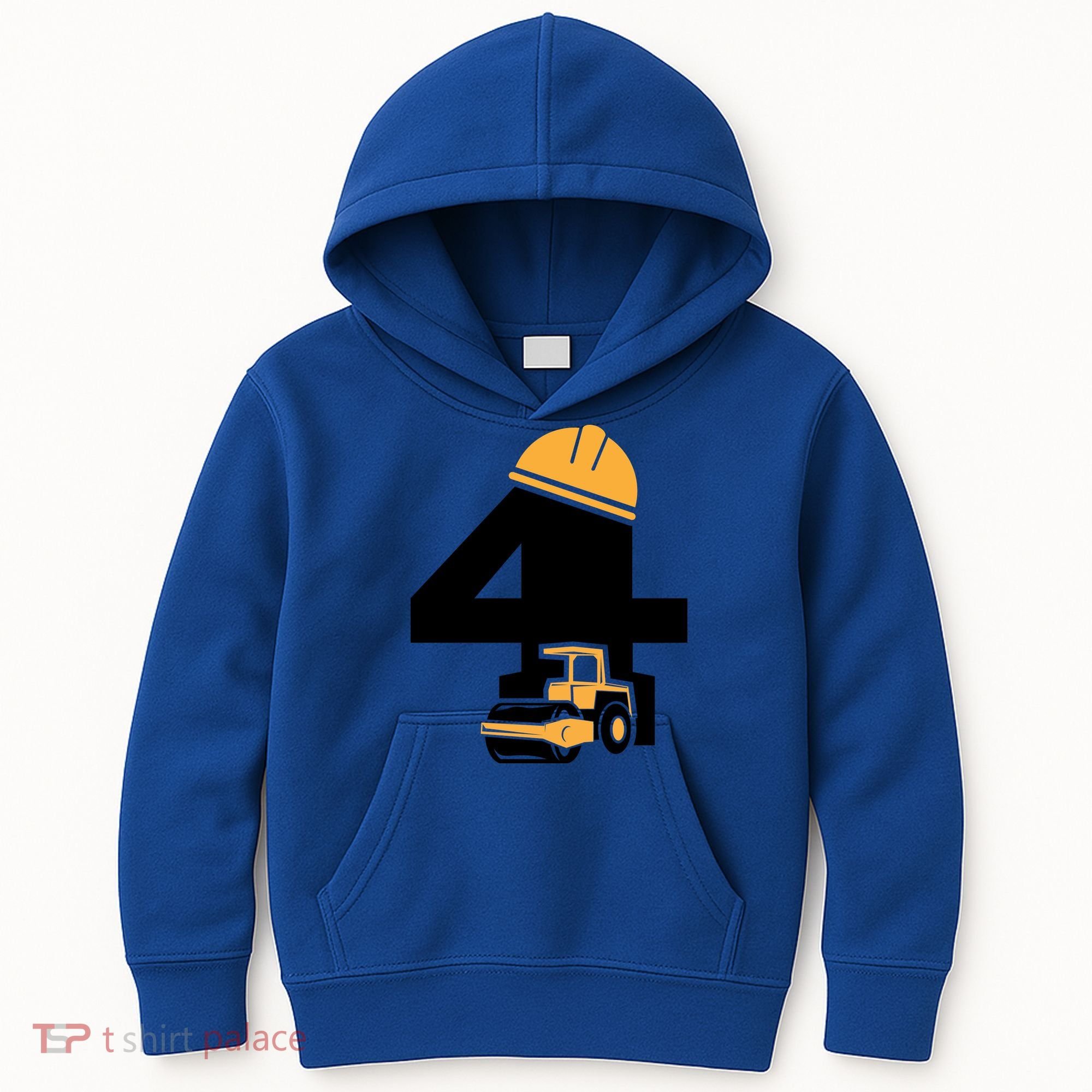  4th Birthday Construction Gift For Birthday Boy Kids Hoodie