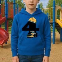  4th Birthday Construction Gift For Birthday Boy Kids Hoodie thumb 2