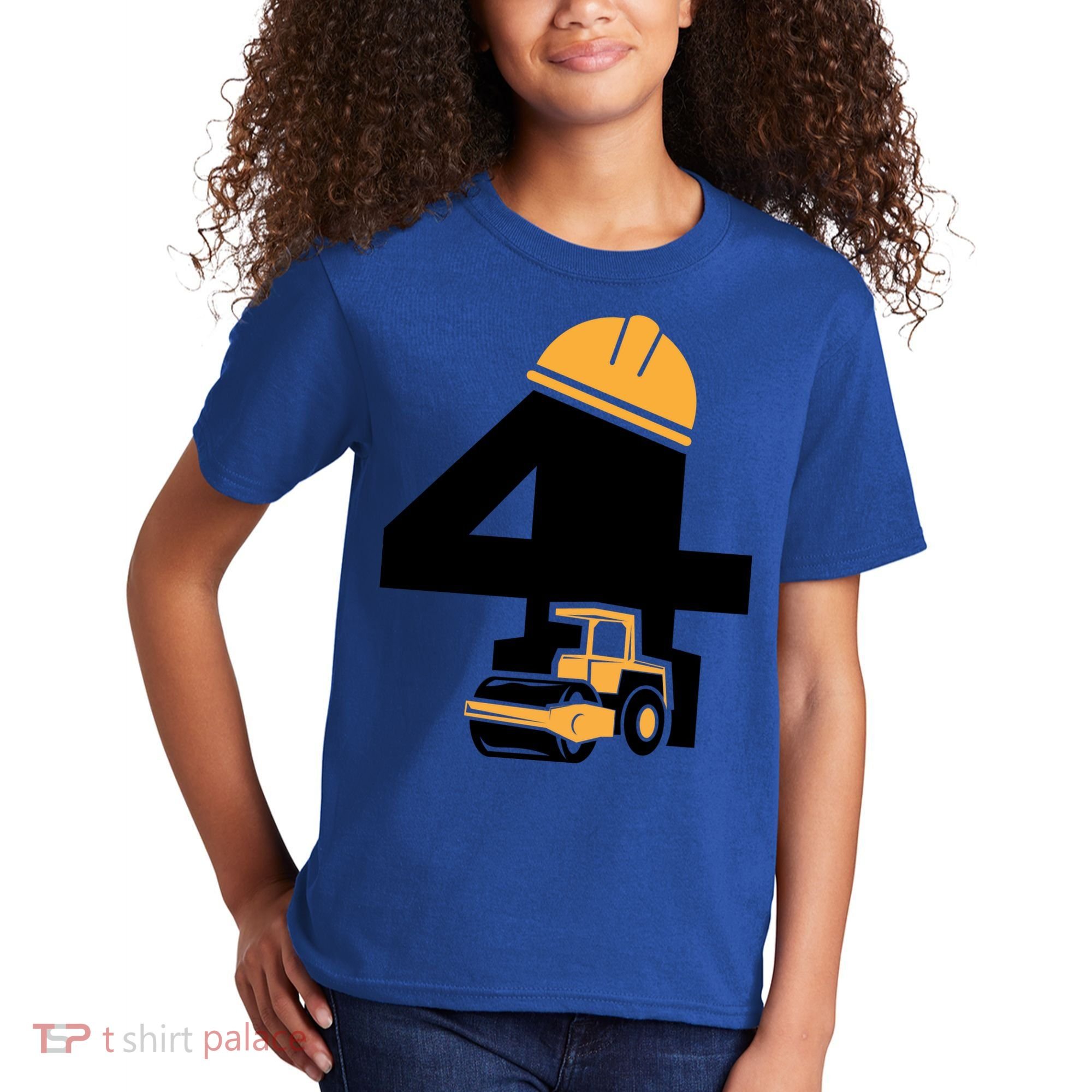  4th Birthday Construction Gift For Birthday Boy Kids T-Shirt