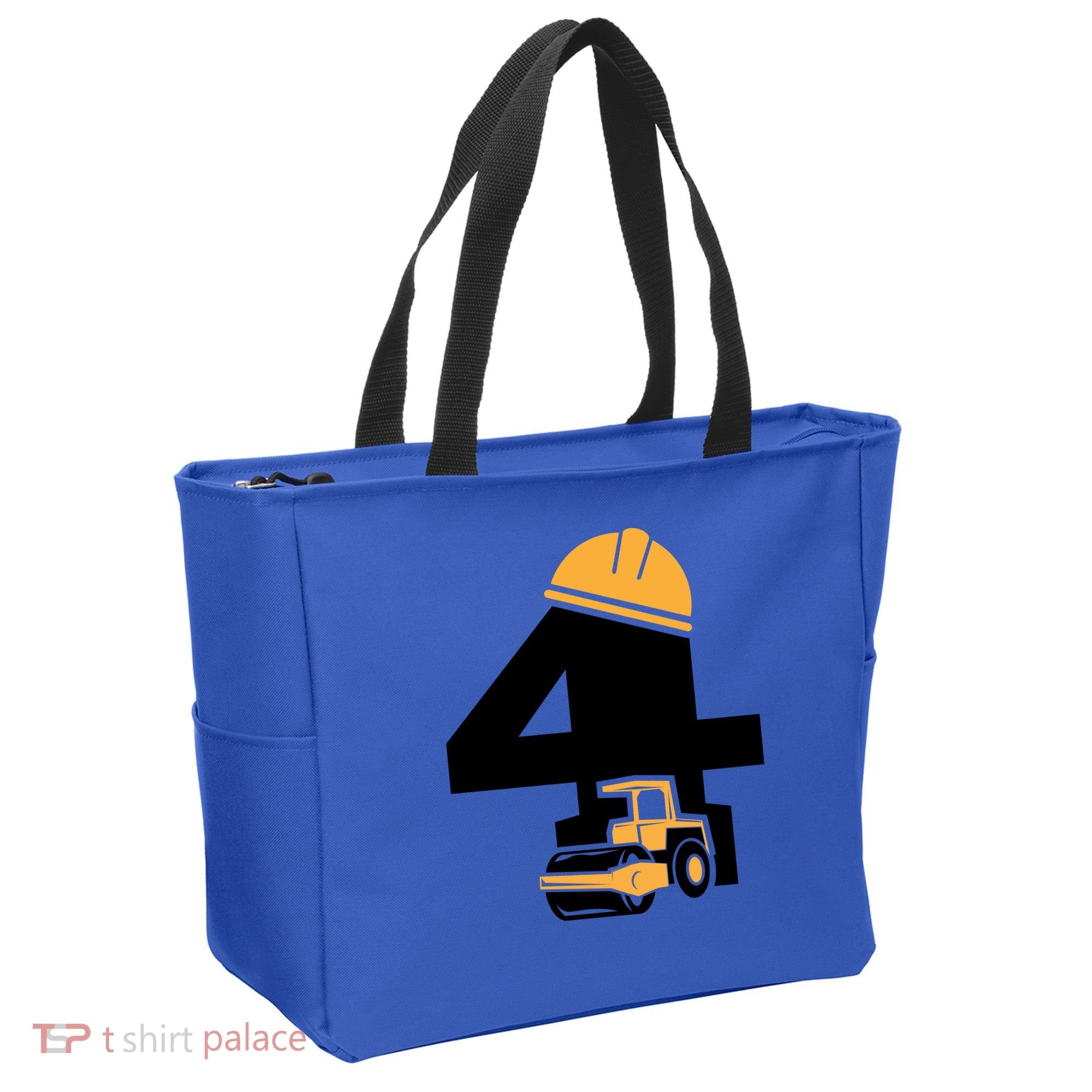  4th Birthday Construction Gift For Birthday Boy Tote Bag