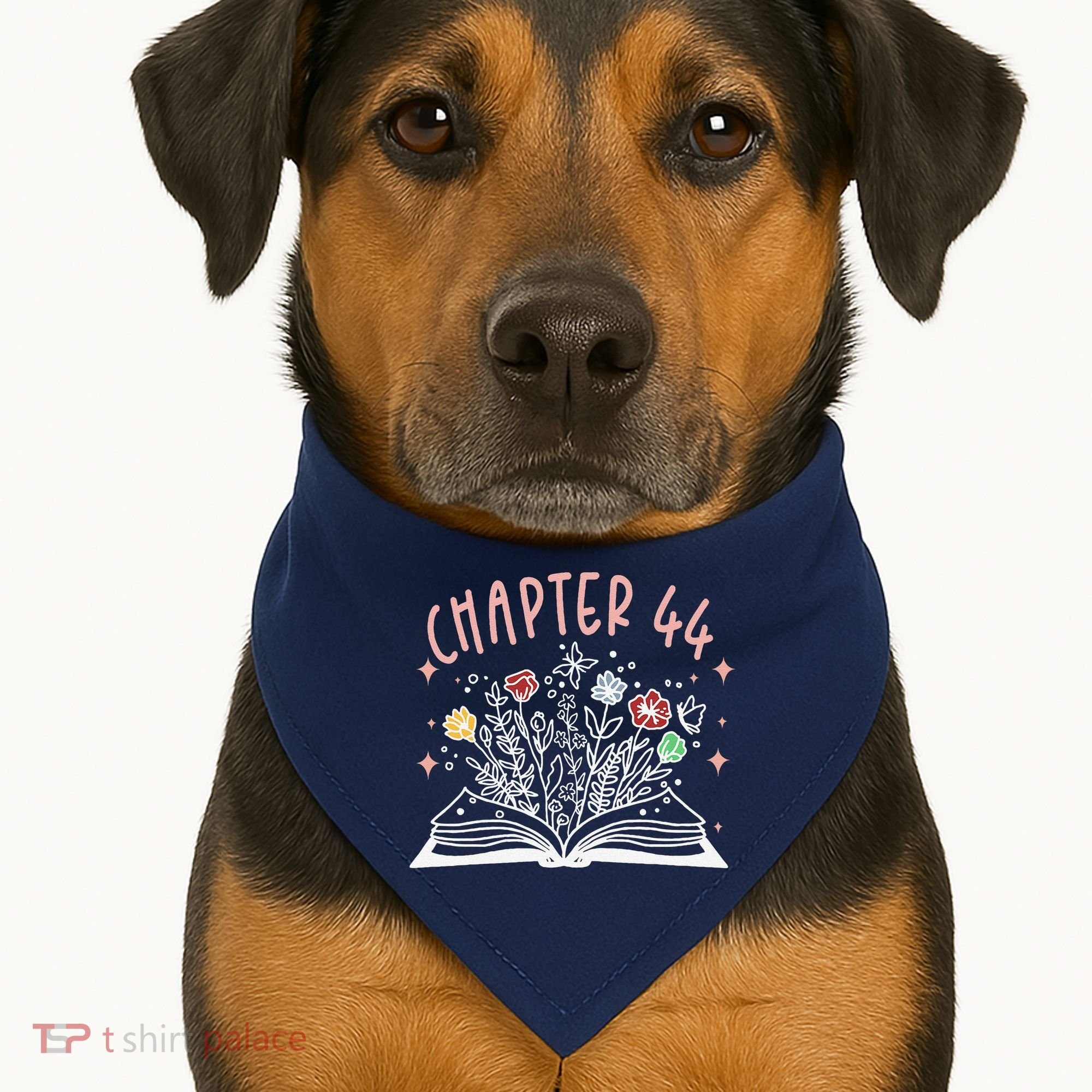 Chapter 44th Birthday Bookworm 44 Years Old For Book Loves USA-Made Doggie Bandana