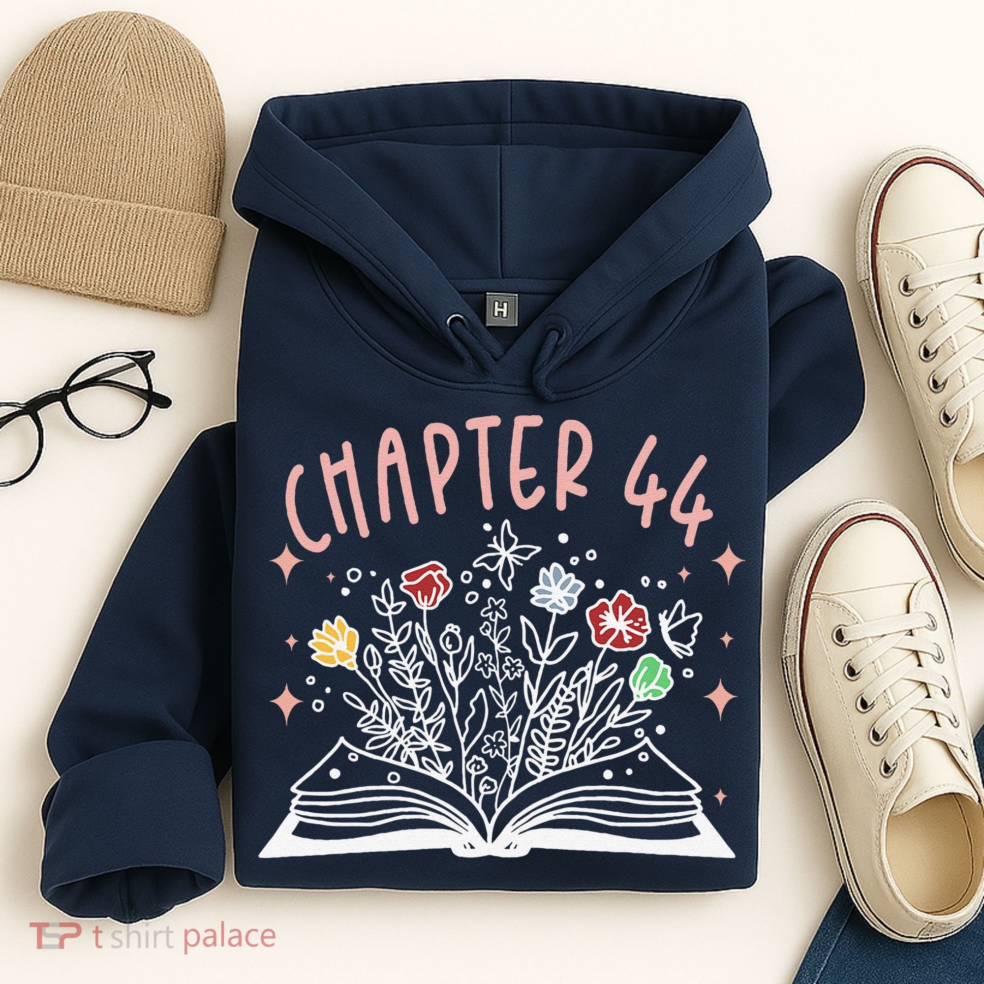 Chapter 44th Birthday Bookworm 44 Years Old For Book Loves Hoodie