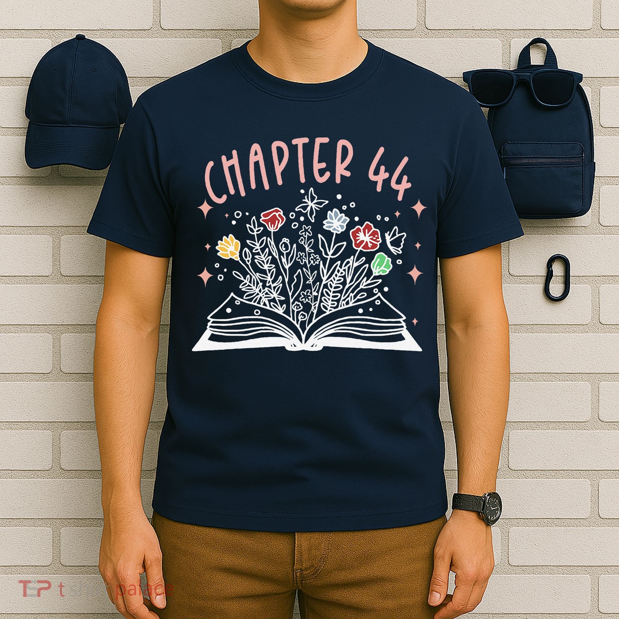 Chapter 44th Birthday Bookworm 44 Years Old For Book Loves T-Shirt