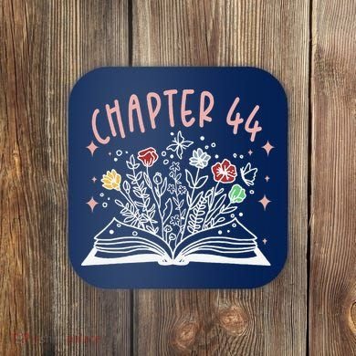 Chapter 44th Birthday Bookworm 44 Years Old For Book Loves Coaster