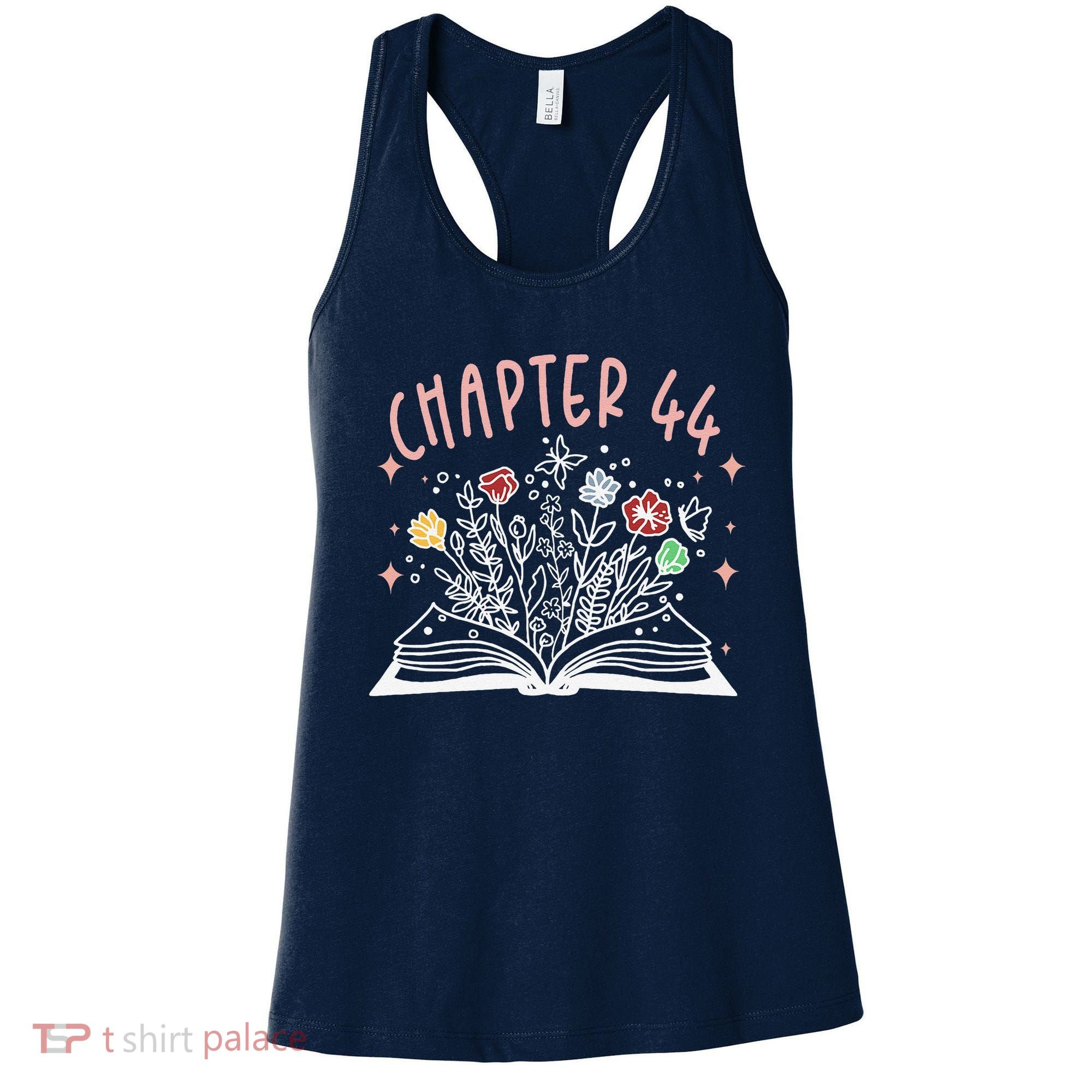 Chapter 44th Birthday Bookworm 44 Years Old For Book Loves Women's Tank Top