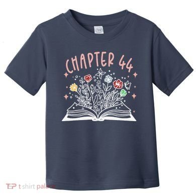 Chapter 44th Birthday Bookworm 44 Years Old For Book Loves Toddler T-Shirt