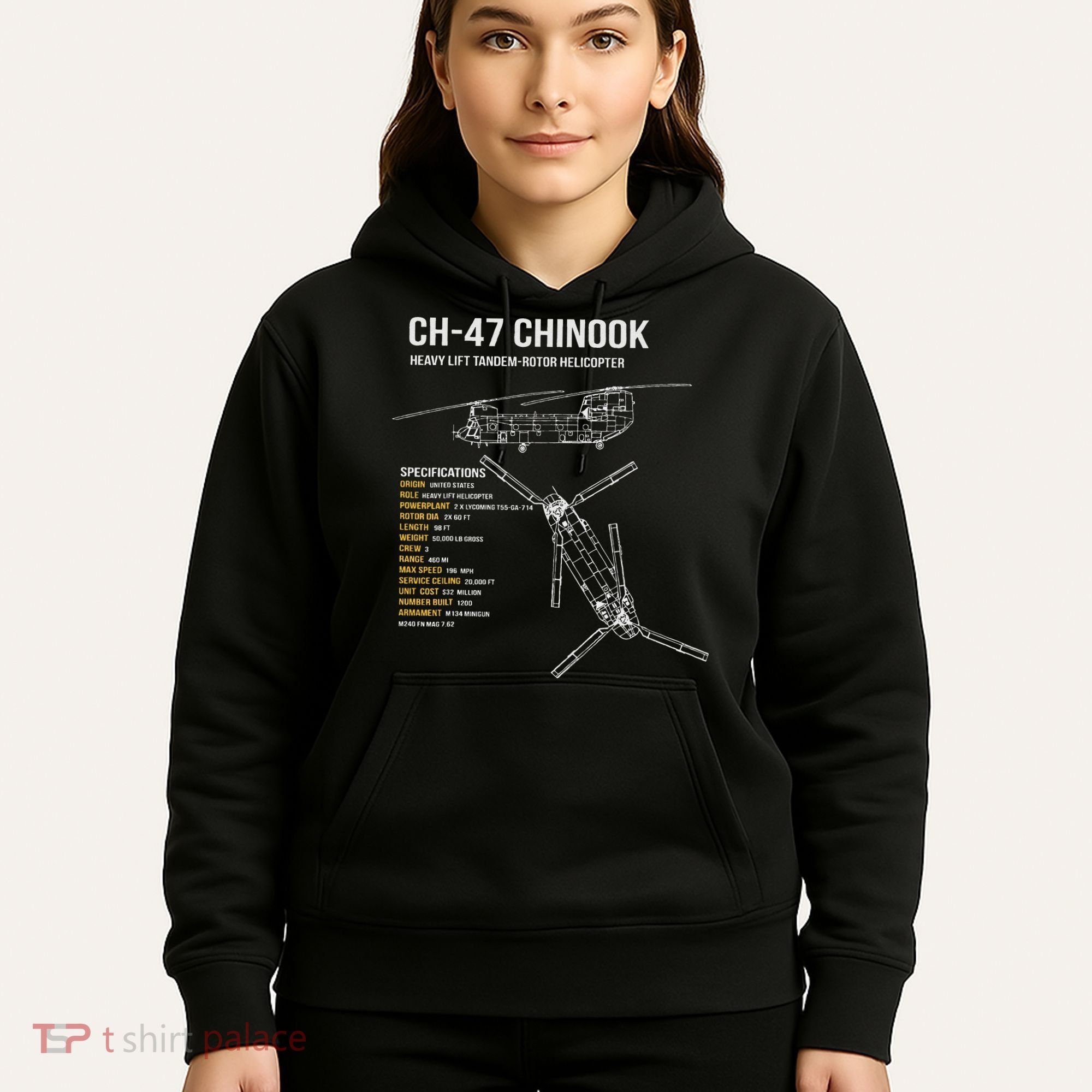Ch 47 Chinook Helicopter Hoodie